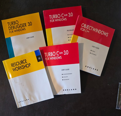 Borland turbo C++3.0 (user/programmer),objectwindows for C++, debugger 3.0, guid