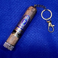 Handmade Custom Wooden Cigar Keychain Ornament - PERDOMO - MADURO - 10th Ann.
