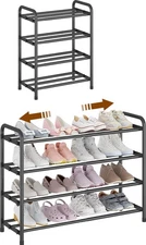 KANAV 4-Tier Expandable Shoe Rack – Adjustable Shoe Organizer & Shoe Stora