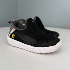 PUMA Kids Slip-On Ferrari Bao Kart Sneakers Black/White Size 6c infant