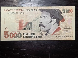 Brazil 5000 Cruzeiros Reais 1993 P 241