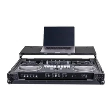 Headliner Pitch Black Flight Case for DDJ-REV7 with Laptop Platform & Wheels