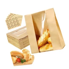 Larger 50 Pack Kraft Sourdough Bread Bags,50% Thicker Bread Bags for Homemade...