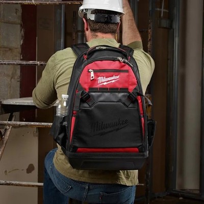 Milwaukee 35-Pocket Jobsite Backpack with Impact Resistant Molded Base -