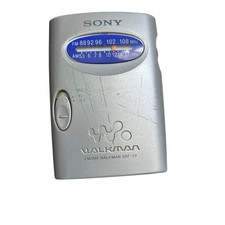 Sony SRF-59 AM/FM Walkman Radio Silver With Belt Clip Tested Working