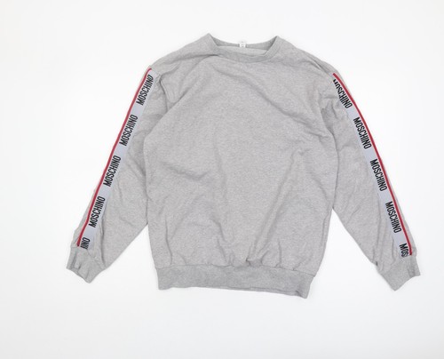 Moschino Grey Logo Sweatshirt Unisex S