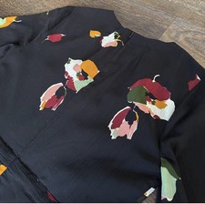 Madewell Jane Wrap Effect Black Floral Print Georgette Maxi Dress - Size 0