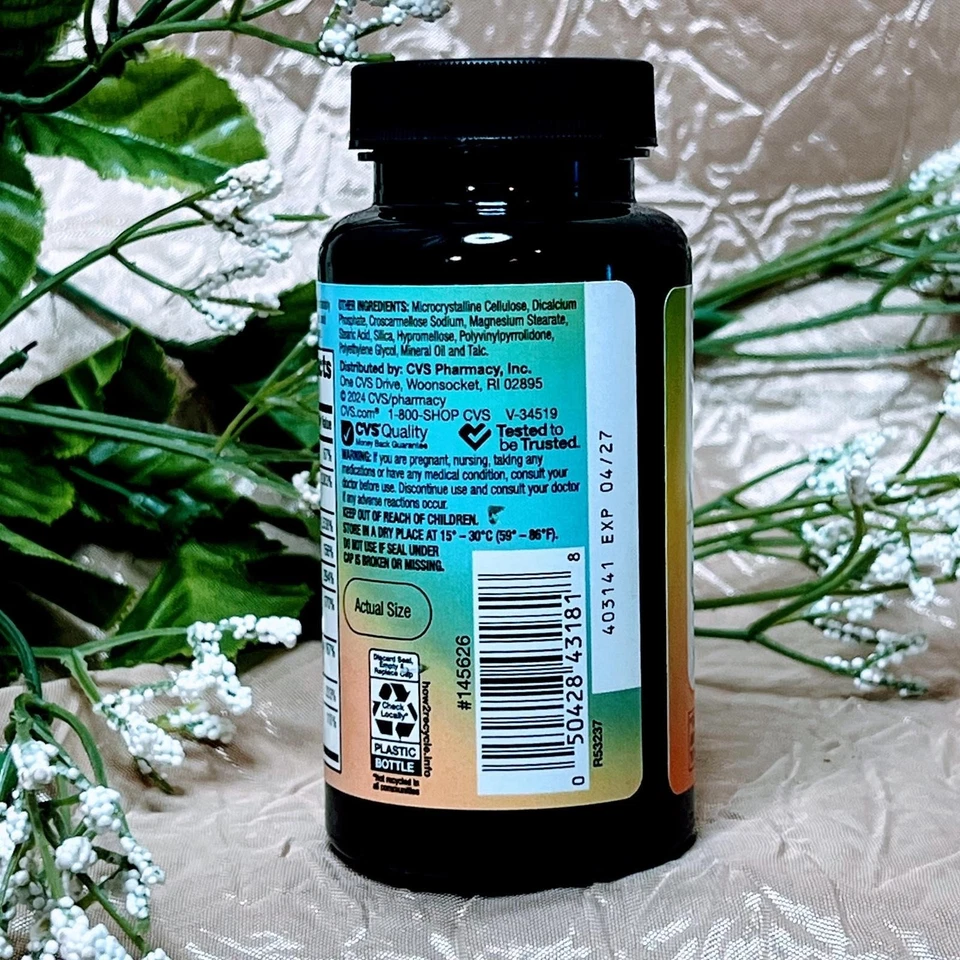 SUPER B-COMPLEX Con Vitamina C -100 Tabs- CVS Exp 04/27 Salud Inmune y Energía Foto 4 de 4