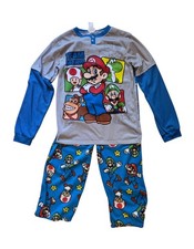 Super Mario Nintendo Boys 2-Piece Pajama Set Size Large NWT