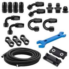 Aoosedoo 6an Fuel Line Kit An6 Nylon Braided Cpe 20ft Black