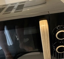 George Home GMM201WB Microwave Oven Manual Scandi 700w 17L Black & Wood