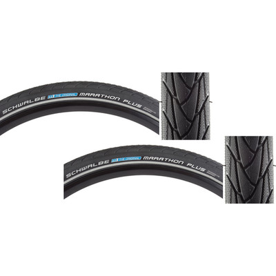 2 Pack Schwalbe Marathon Plus Performance Twin SmartGuard 26x1.35 Wire TPI 100