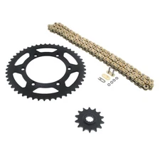 2003 Kawasaki KLX400 KLX 400 Gold O Ring Chain and Sprocket Black 14/49 114L