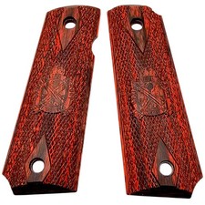 Springfield Full Size Budget Replacement 1911 Pistol Grips - Red Laminated Wood Springfield Full Size Budget Replacement 1911 Pistol Grips - Red Laminated Wood
