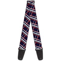 Guitar Strap - Plaid X Blue/White/Red (Us Import) Acc Neu