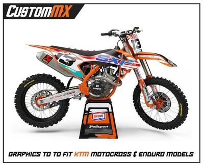CustomMX - Grafik Kit: passend für KTM SX SXF EXC 85 125 150 250 300 350 450 Modelle
