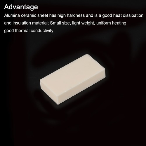 Alumina Ceramic Sheet Cooling Pad Insulating 2pcs 50x25x10mm - Afbeelding 4 van 5