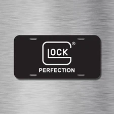 NEW Firearm Glock Pistol Aluminum License Plate NRA 2ND Amendment