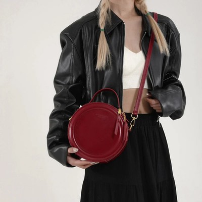 Round Crossbody Bags Women Handbags Women PU Leather