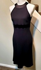 Jones New York Black V Back Sleeveless Dress Size 8P