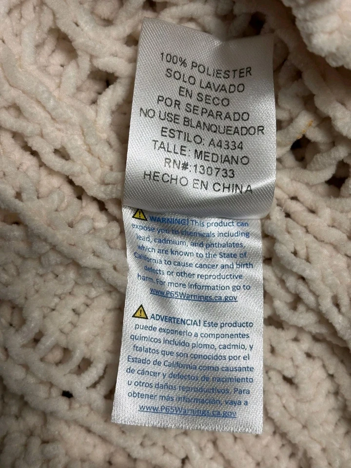 Suéter tejido cuello capucha Umgee para mujer talla M rosa pálido mangas largas pulóver  Foto 4 de 4