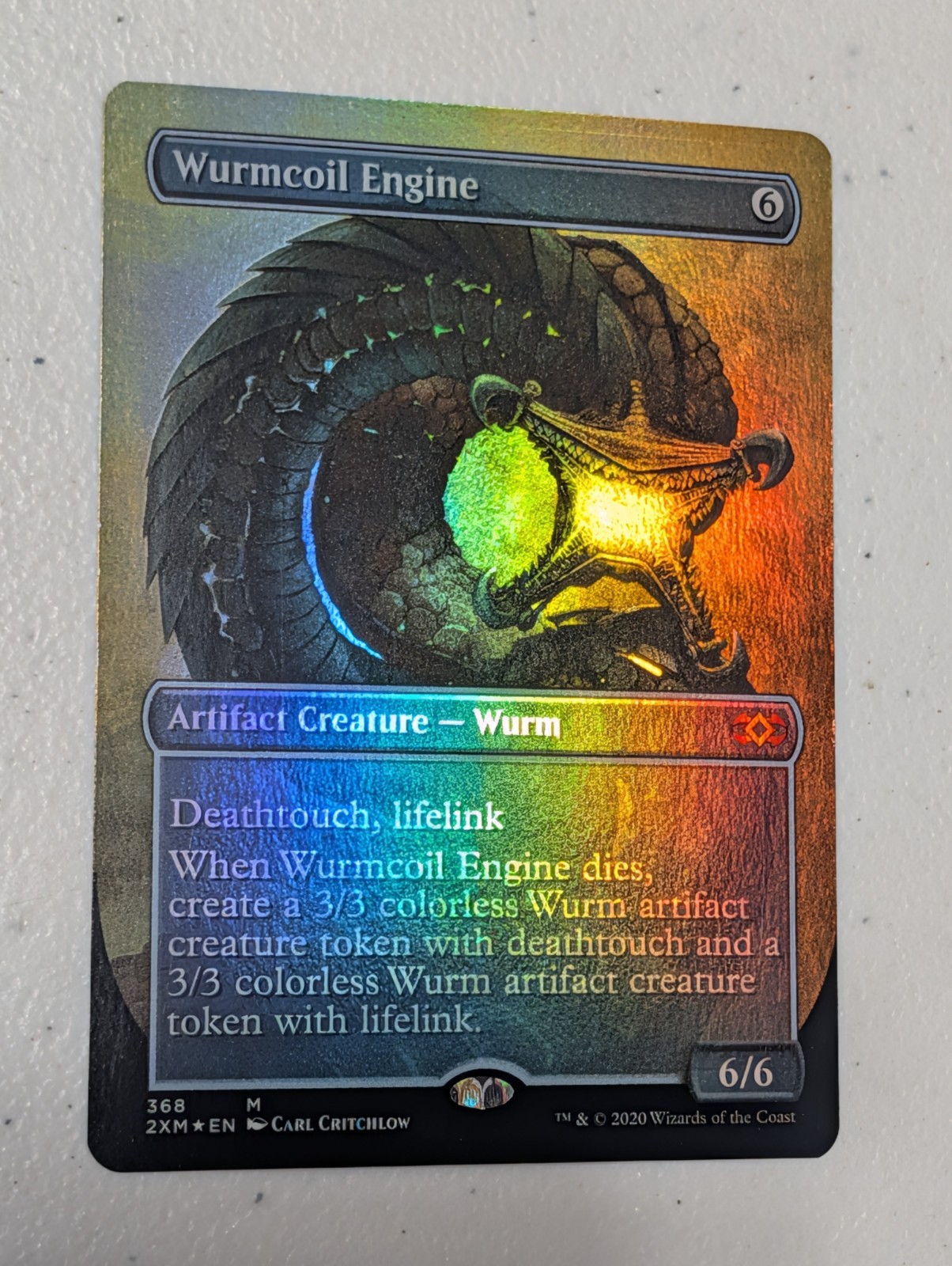 Wurmcoil Engine (Borderless) Double Masters FOIL MTG Card Magic the Gathering 