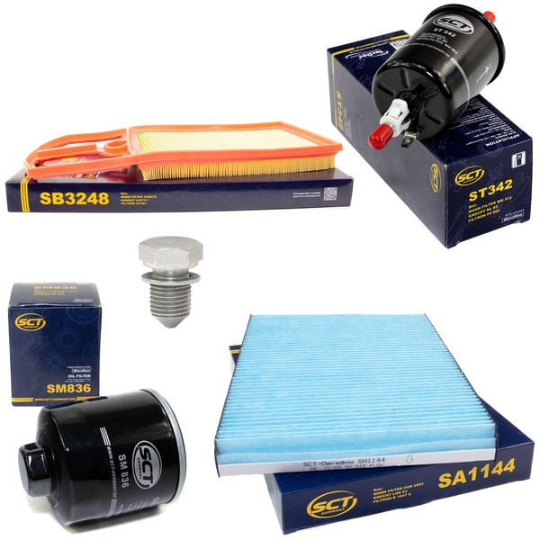 Filter Set Kraftstoff-ÖL-Luft-Innenraum + Schraube FüR VW Polo Lupo 1.4 1.6 6N2-image