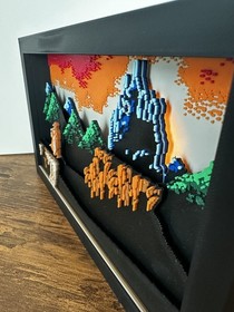 Castlevania III NES Sunrise Diorama &bull; 3D Layered Wall Art with LED Backlight