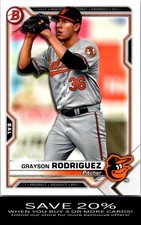 2021 Bowman #BP-118 Grayson Rodriguez Prospects