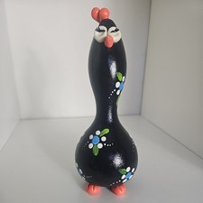 Vintgae hand-painted potted CHICKEN GOURD FOLK ART Galinha De Cabaca Art 8.5" H