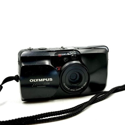 US DDP [Parts] Olympus  μ Mju  Zoom  Panorama 35mm Film Camera BLACK  from Japan