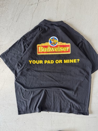 90s budweiser “Your pad or mine” VTG t shirt - Picture 4 of 6