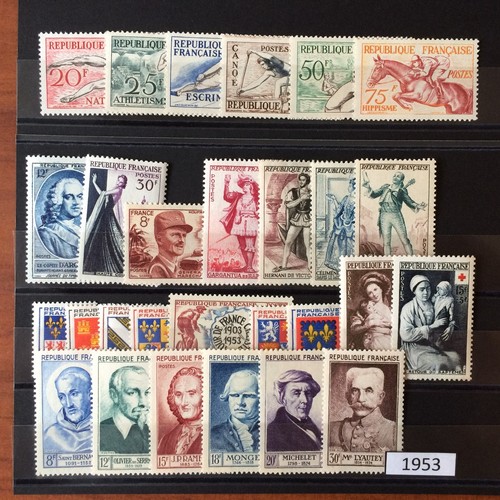 Prophila Collection Francia 982 MNH ** MNH 1953 Sportbilder (Francobolli per i Collezionisti) Sport Acquatici (Nuoto/Vela