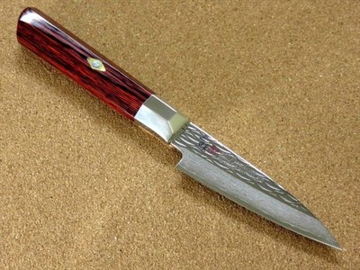 Zanmai Gemüsemesser 9 cm (90 mm) Damast 33-lagig VG-10 rostfrei unbenutzt...