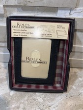 Rolfs Men's Magnetic Black Leather Front Pocket Wallet New