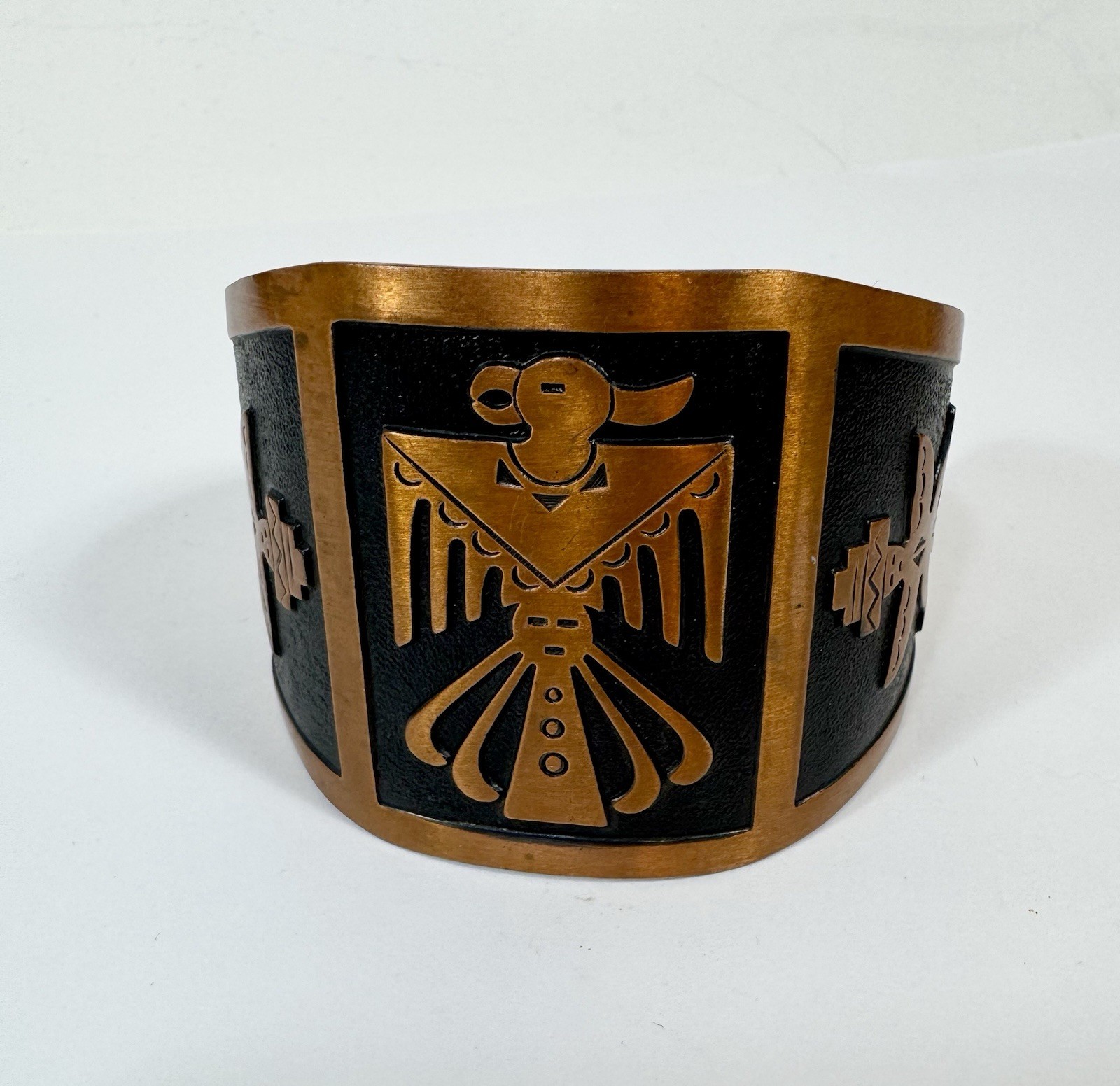 Bell Trading Post Cuff Braclet Solid Copper Thund… - image 6