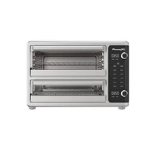 PowerXL SmartSynx 1700W Dual Door Toaster Oven and Air Fryer: Stainless Steel