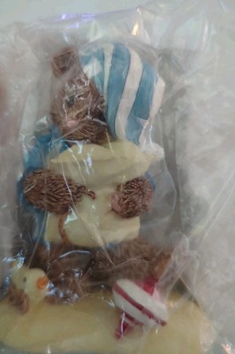 Heritage House Playful Teddy Bear Dreamtime Music Box ''Brahm's Lullaby'' Ltd. Ed.