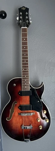 EASTWOOD Antique Hollowbody EG-P90 Sunburst w/ Hardshell case Not Gibson Fender