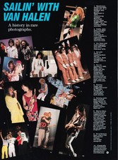VAN HALEN HISTORY IN PHOTOGRAPHS-1991 MAGAZINE 8X11 MINI-POSTER PINUP CLIPPING