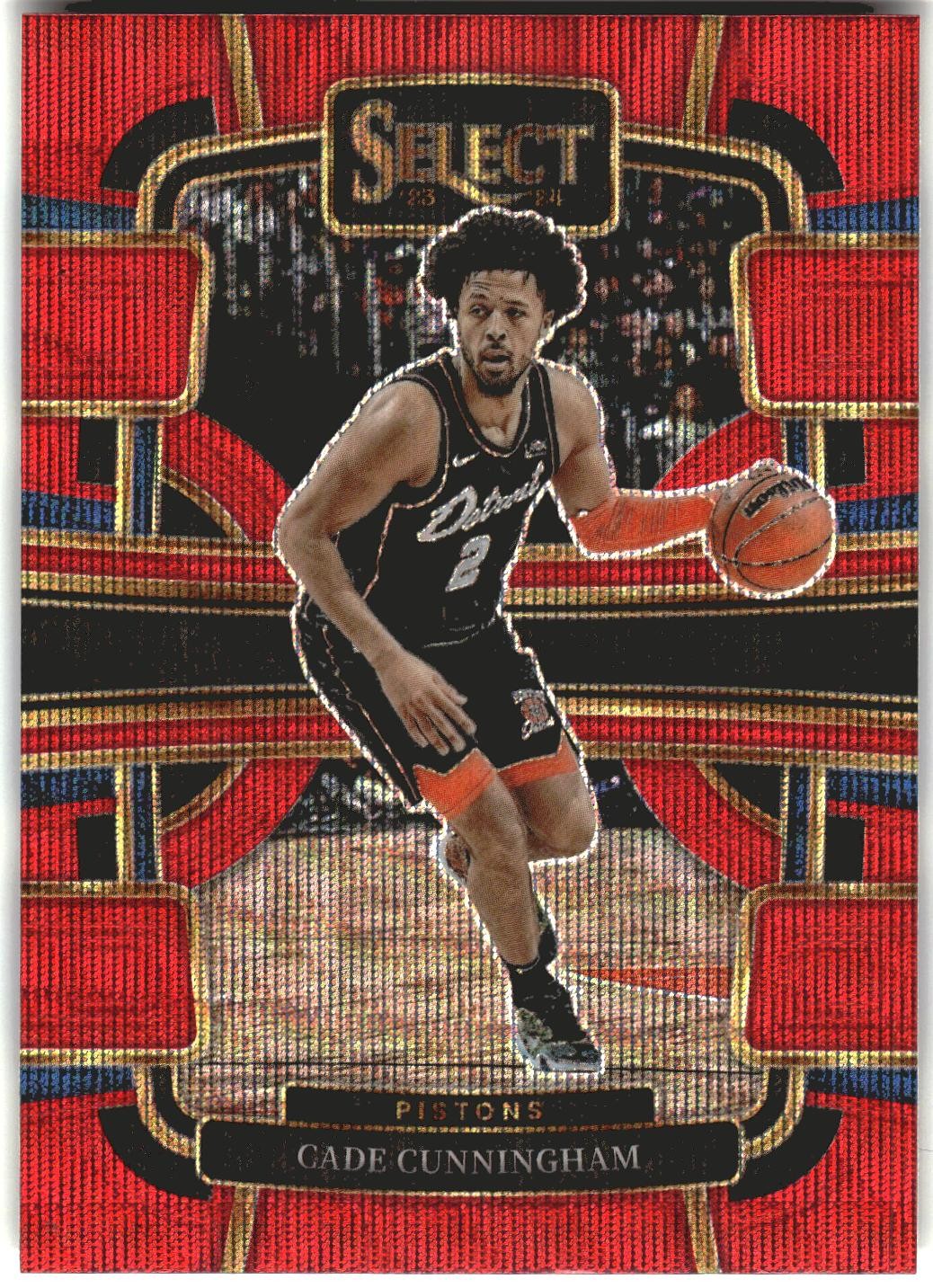 2023-24 Panini Select #26 Cade Cunningham Red Wave Prizm