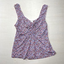 Cabi Galaxy Tank Top Womens Medium Multicolor Mesh Twist Front Sleeveless