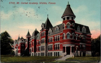 1912 Mt. Carmel Academy Wichita Kansas Vintage Postcard H. R. Schmidt