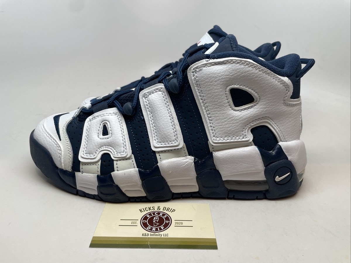 Nike Air More Uptempo オリンピック#8 ホワイト/ネイビー Size 6Y (Women 7.5) - Nike Air More Uptempo Pippen Olympics White