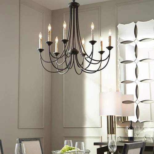 Brooks - 8 Light Chandelier in style - 28.75 inches wide by 30 inches high-Noir - Picture 2 of 2