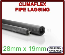 28mm x 19mm Pipe Lagging Insulation Climaflex Foam Wrap Roll Copper Plastic