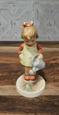 Goebel Hummel Girl Watering Flower Figurine W. Germany – Read Damage