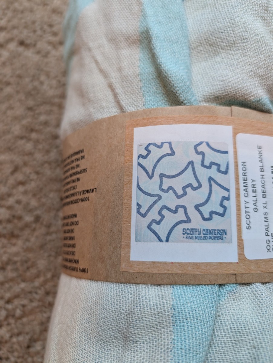 Scotty Cameron Beach Blanket Dog Palms XL Sand Cloud Towel Scotty Cameron Beach Blanket Dog Palms XL Sand Cloud Towel