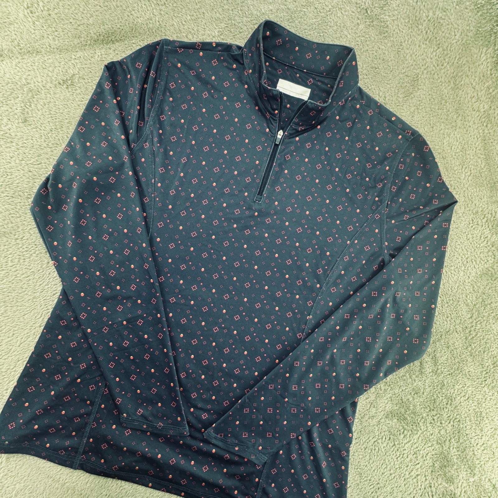 Callaway Pullover Women XL Navy Blue Excellent Strawberry Pr