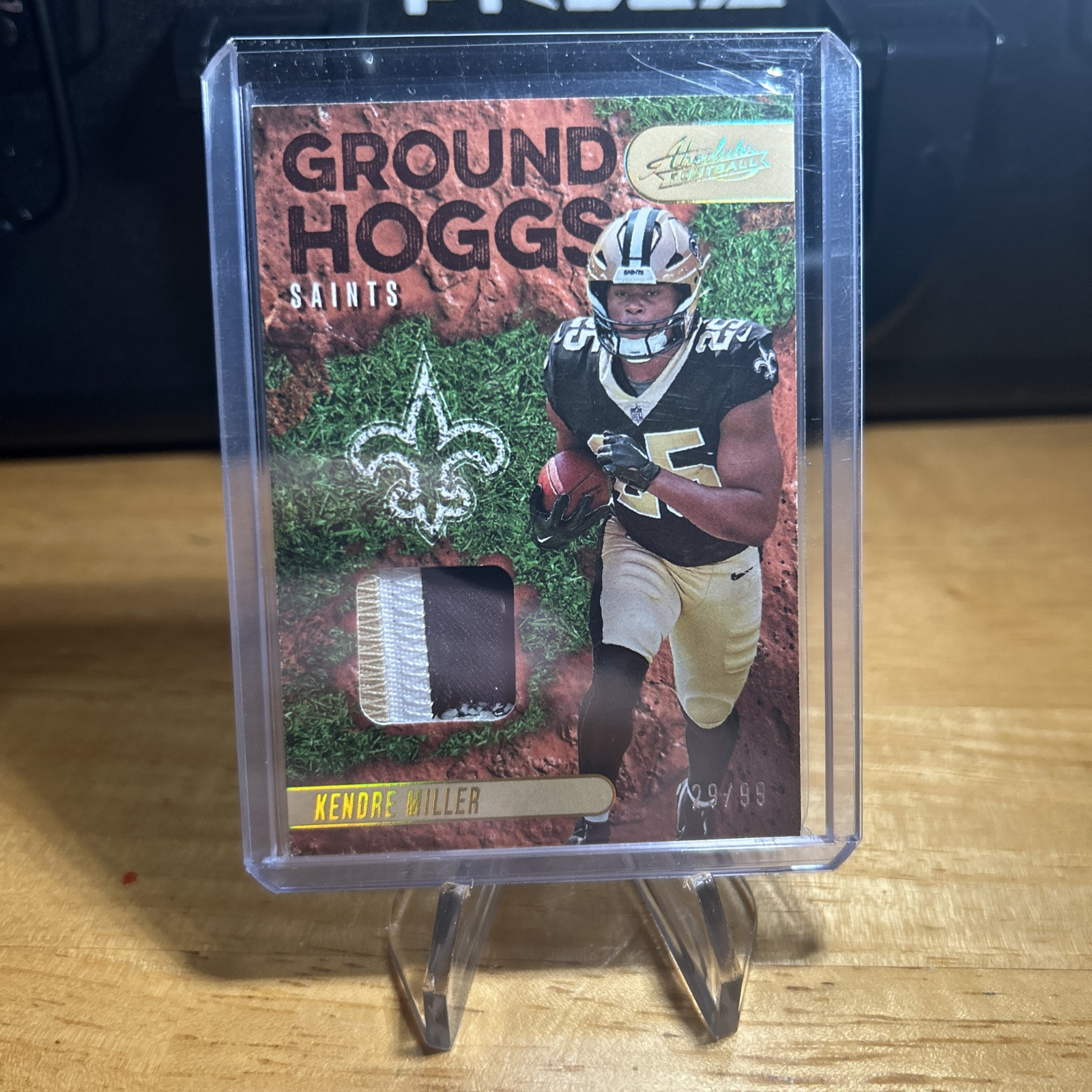 Kendre Miller Panini Absolute Ground Hoggs Materials #GH8 Gold